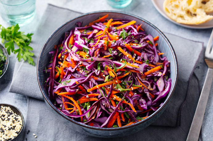 Red and Savoy Cabbage Salad