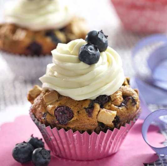 Blueberry White Chocolate Gluten-Free Cupcakes