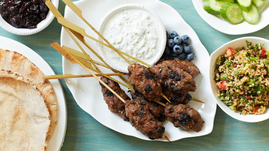 Quick Blueberry Lamb Kebabs