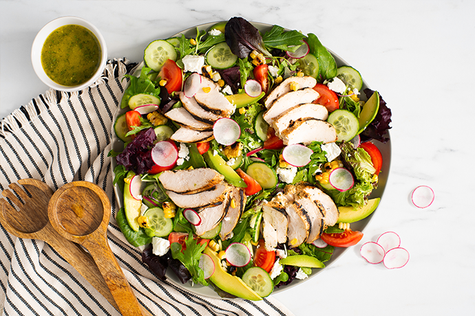 Summer Grilled Chicken Cobb Salad